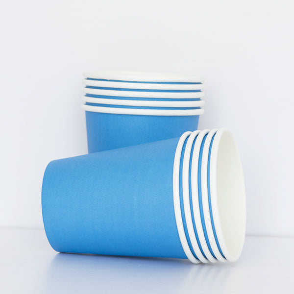 Light Blue Paper Cups