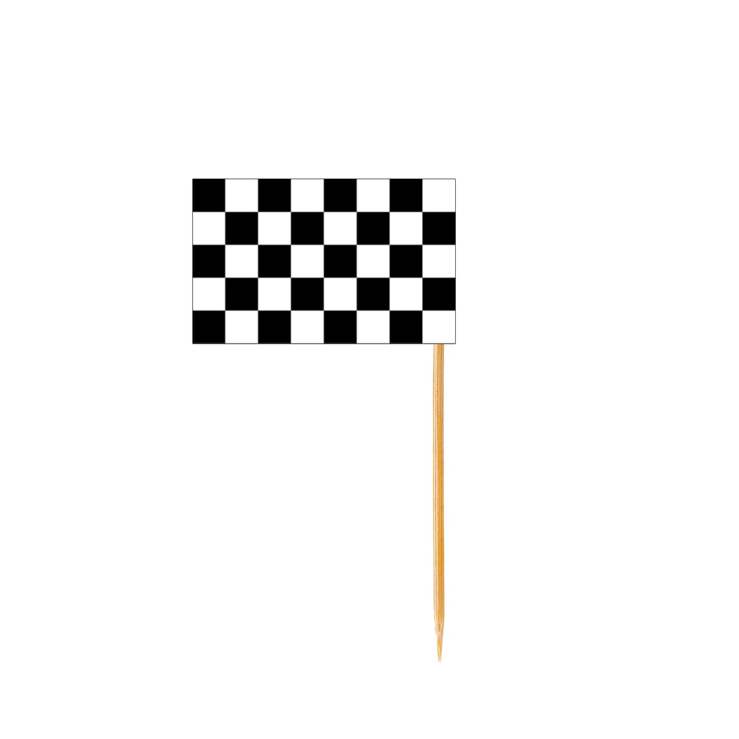 Chequered Flag Cupcake Toppers (Rectangular)