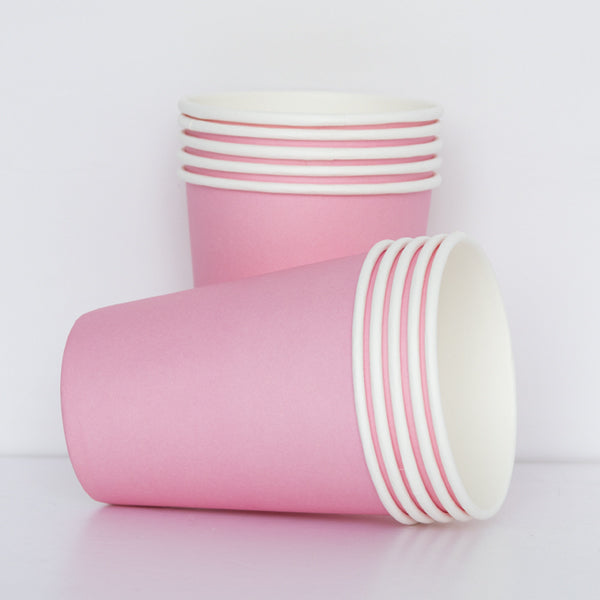 Pastel Pink Paper Cups