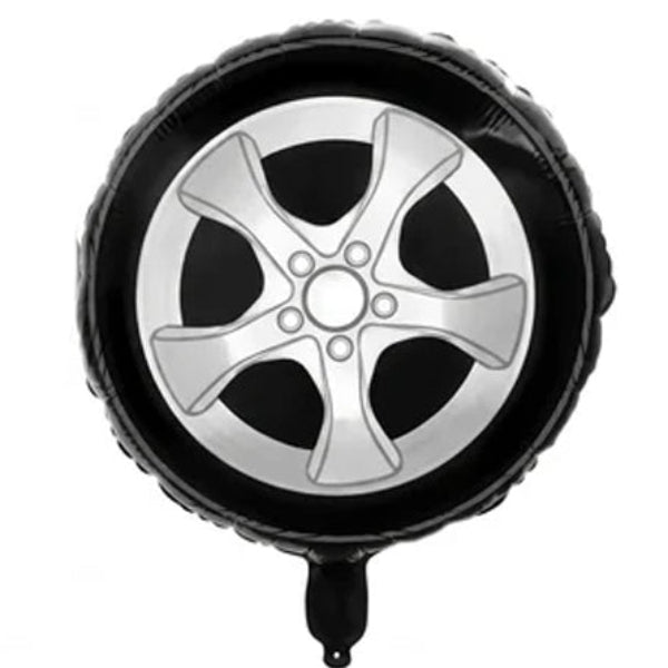 Race Car Tyre Foil Balloon (Silver)