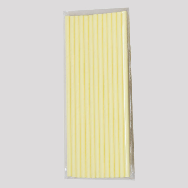 Pastel Yellow Paper Straw