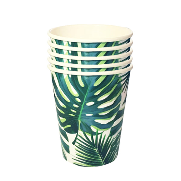 Tropical Leaf Monstera Paper Cups