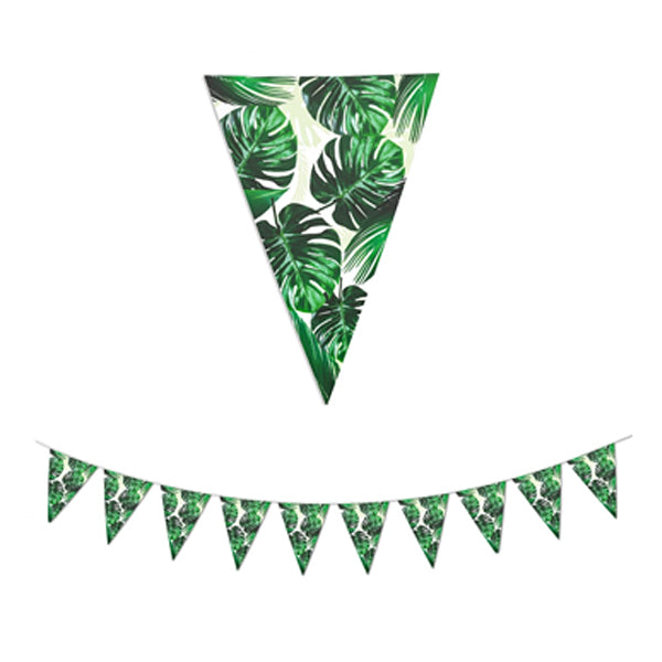 Tropical Leaf Monstera Flag Bunting (Pennant)