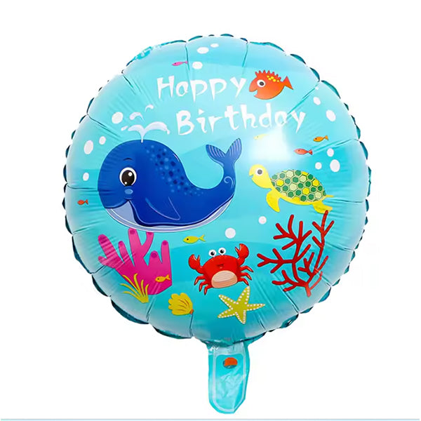 Under the Sea Happy Birthday Foil Balloon
