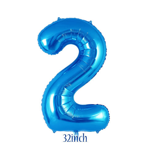 32 inch Blue Number 2 Foil Balloon