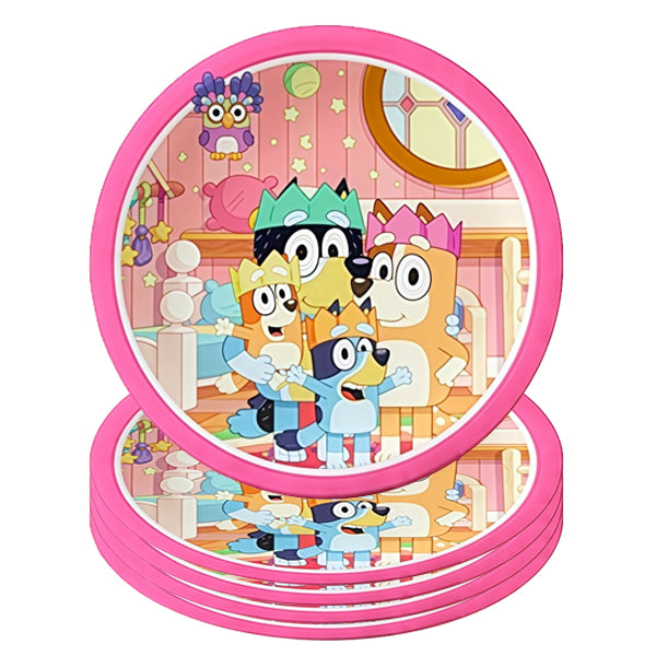 Pink Bluey Paper Plates