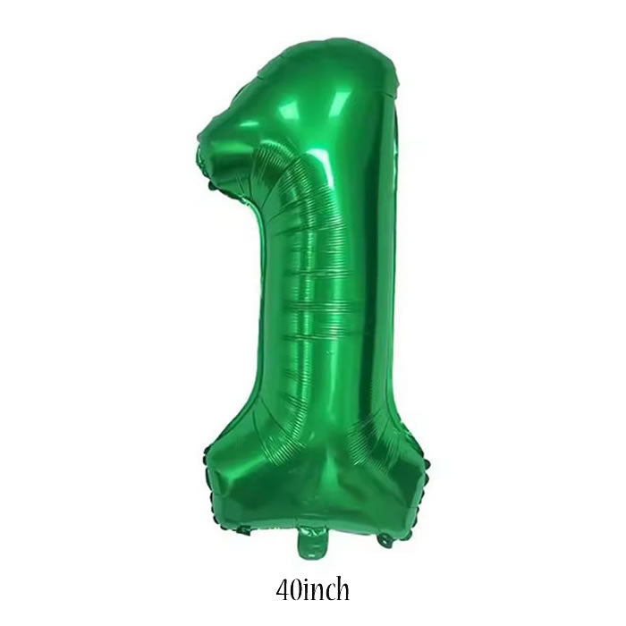 40 inch green foil number 1 balloon