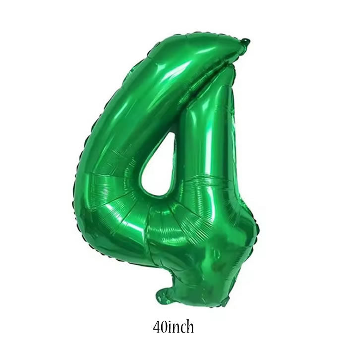 40 inch green foil number 4 balloon