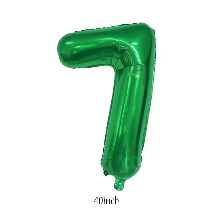 40 inch green foil number 7 balloon