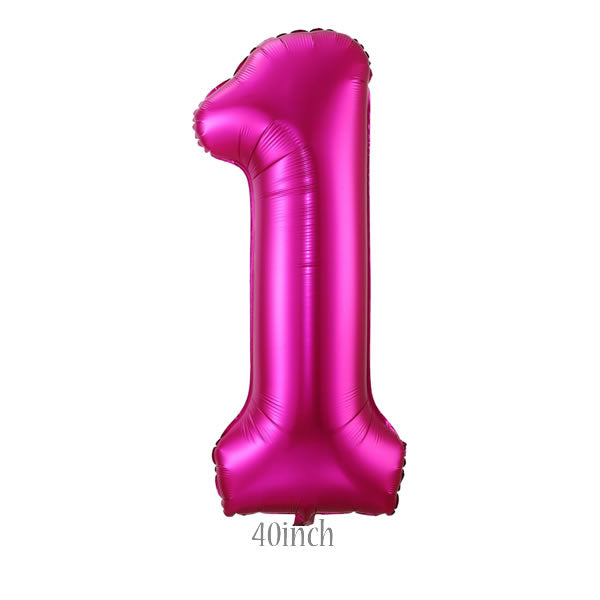 40 inch Hot Pink Number 1 Foil Balloon