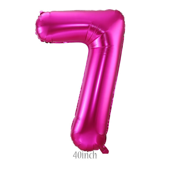 40 inch Hot Pink Number 7 Foil Balloon