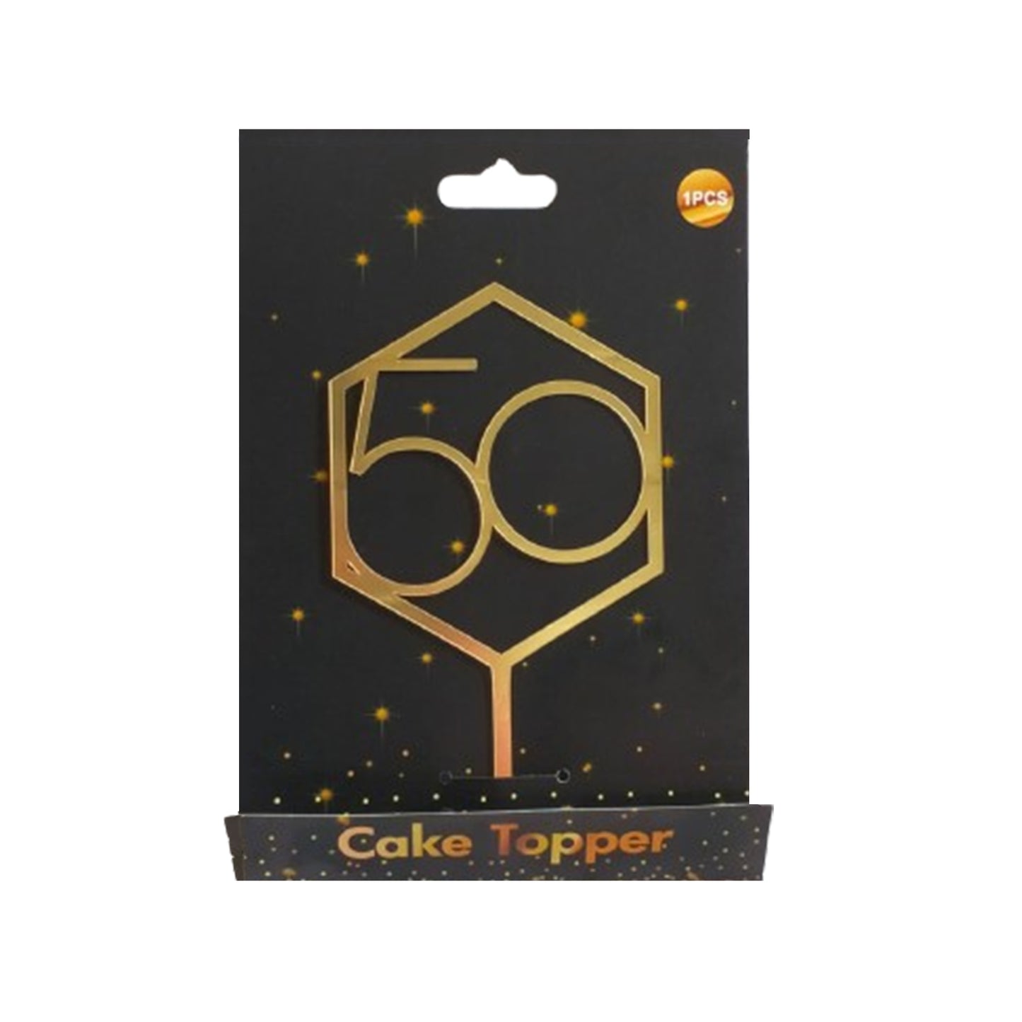 Gold Acrylic 50 Cake Topper