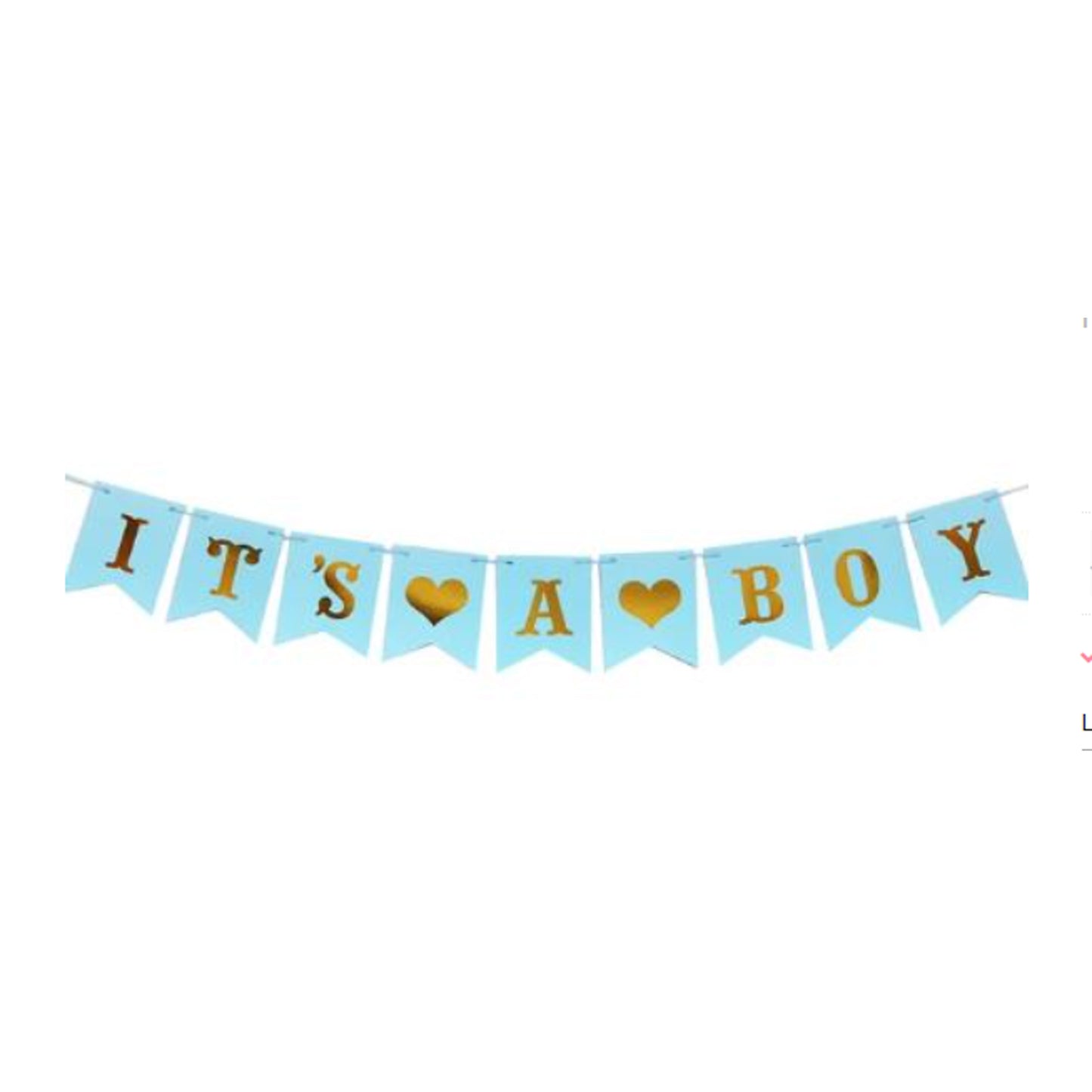 Blue It's A Boy Banner