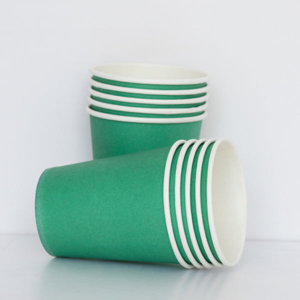 Dark Green Paper Cups