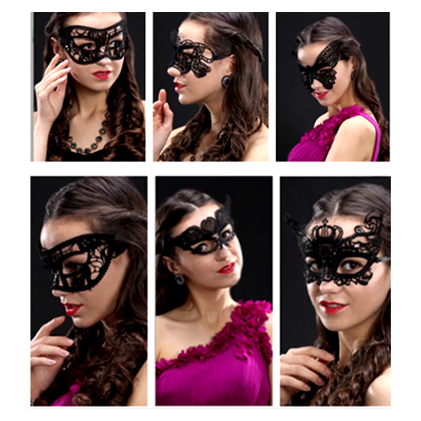 Black Lace Masquerade Face Mask