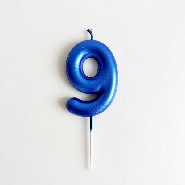 Blue Number Candles