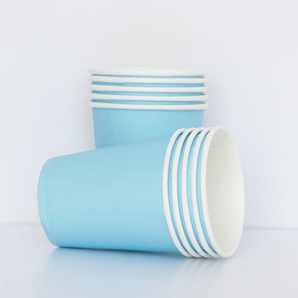 Baby Blue Paper Cups