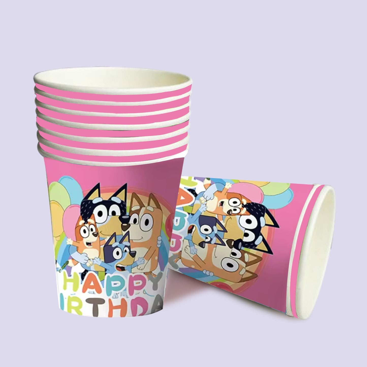 Bluey Pink Paper Cups