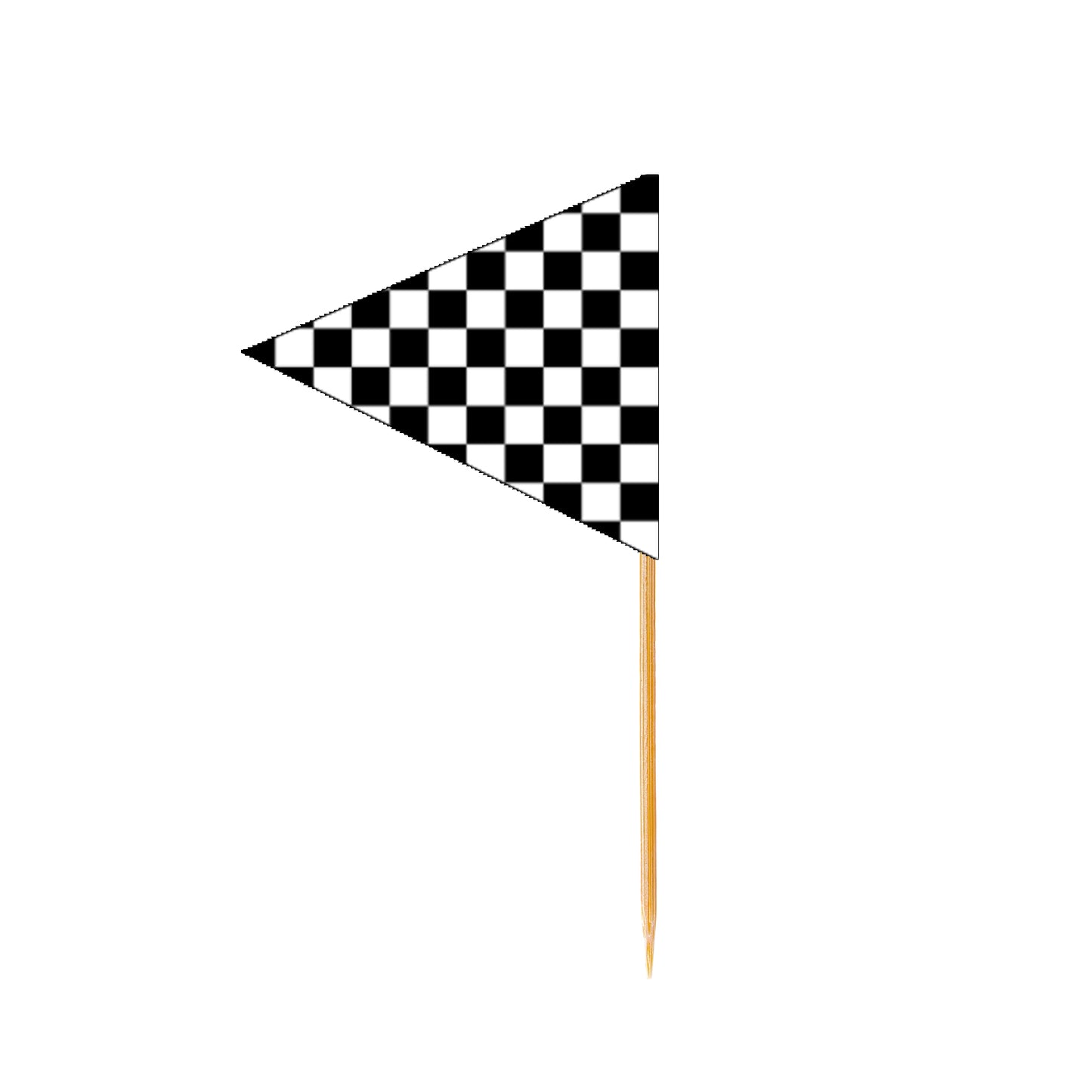 Chequered Flag Cupcake Toppers (Triangular)