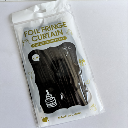 Black Fringe Curtain
