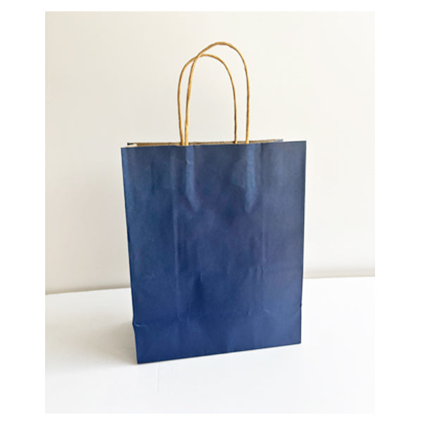 Navy Blue Kraft Paper Bag Medium