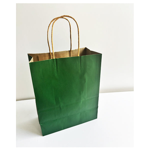 Dark Green Kraft Paper Bag Medium