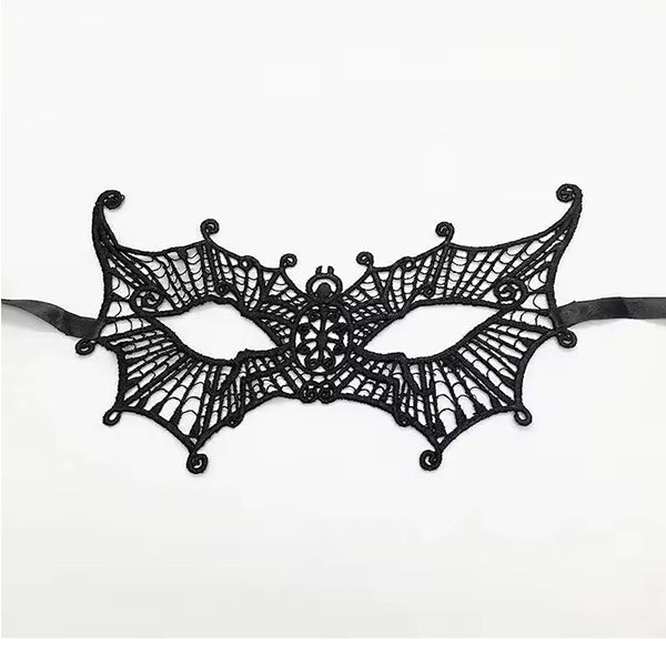 Black Lace Bat Mask