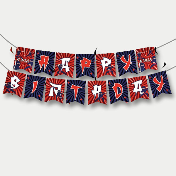 Ninja Happy Birthday Letter Banner