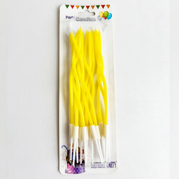 Pastel Yellow Spiral, Wavy Pastel Candles
