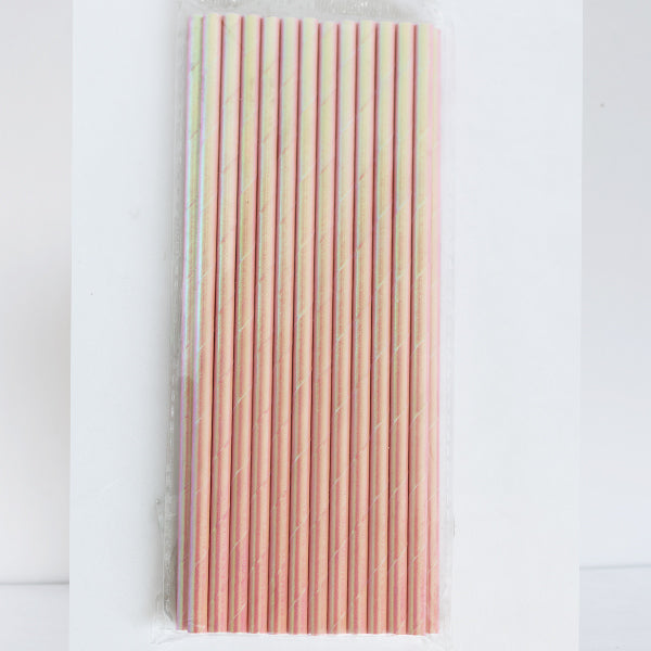 Iridescent Paper Straws