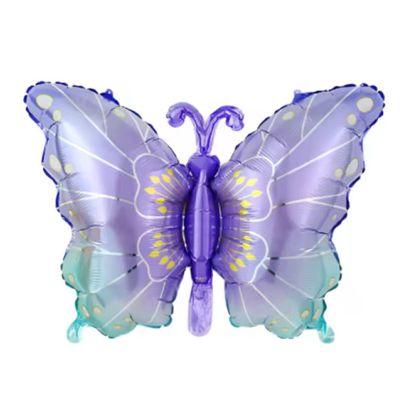 Purple & Teal Butterfly Foil Balloon