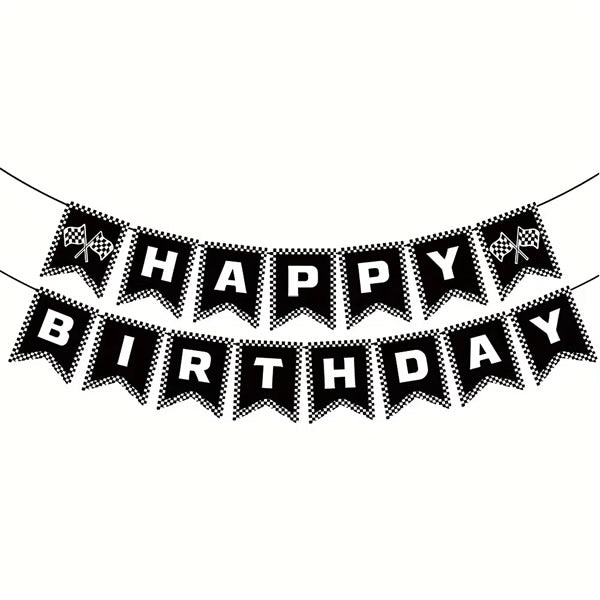 Racing Happy Birthday Letter Banner