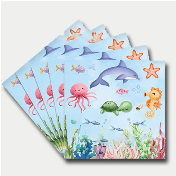 Under The Sea Theme Paper Napkins