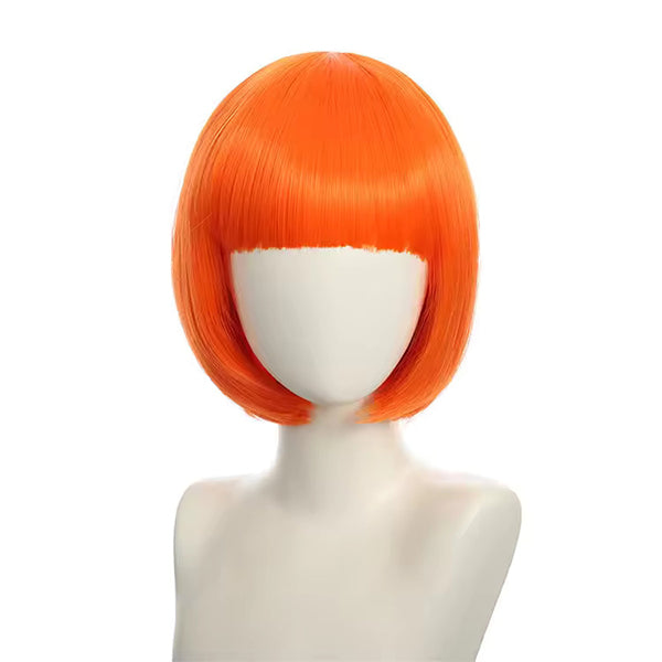 Orange Short Straight Hair Wig