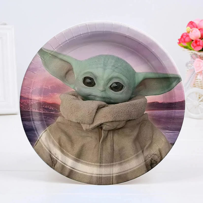 Baby Yoda Paper Plates