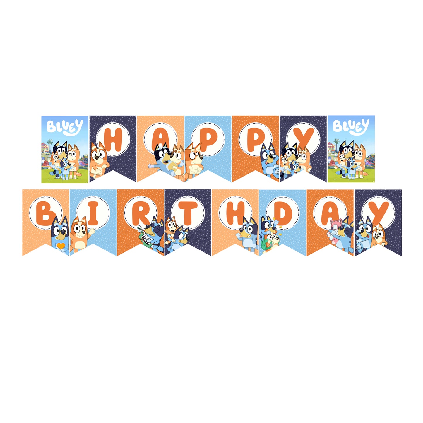 Bluey Happy Birthday Letter Banner