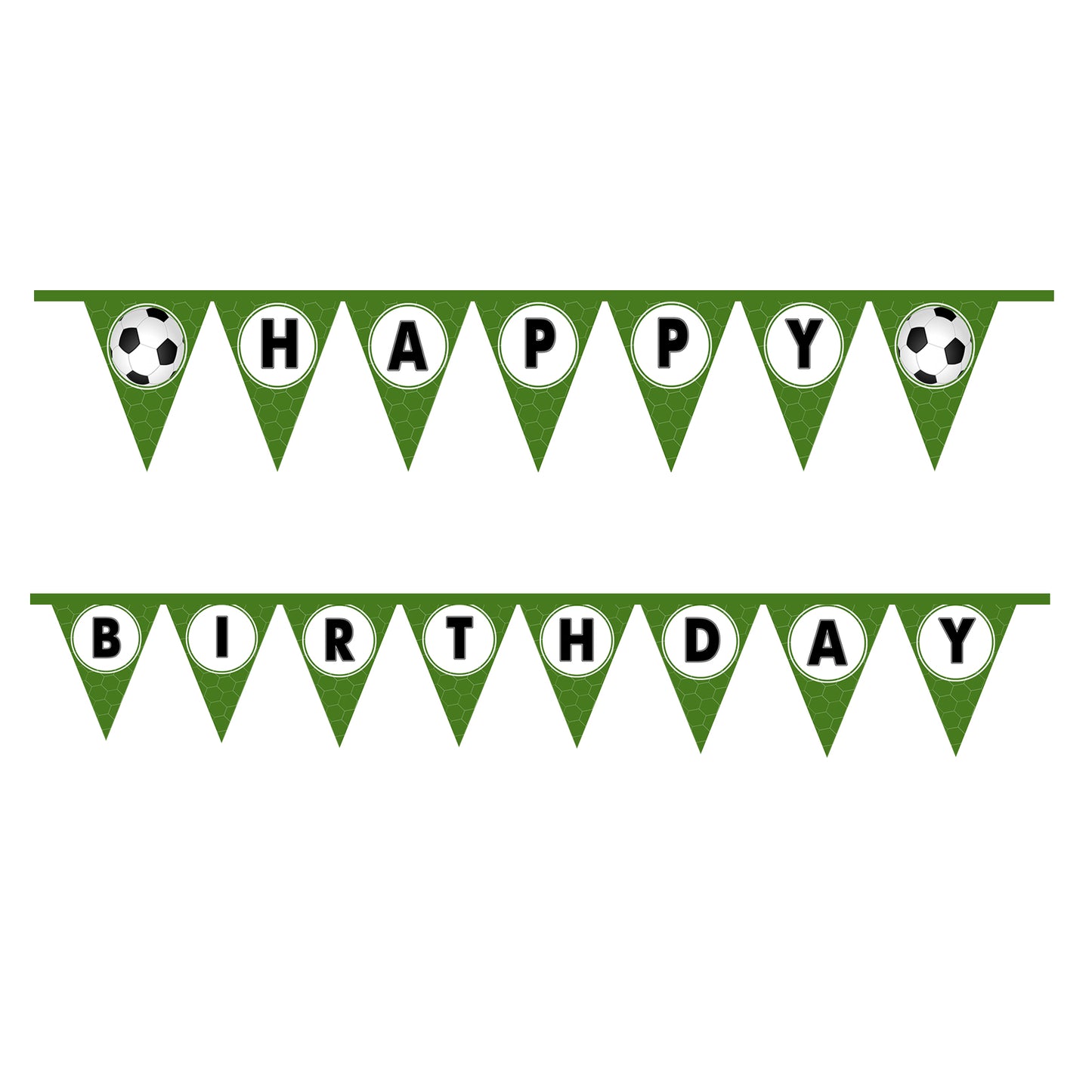 Football Happy Birthday Letter Banner