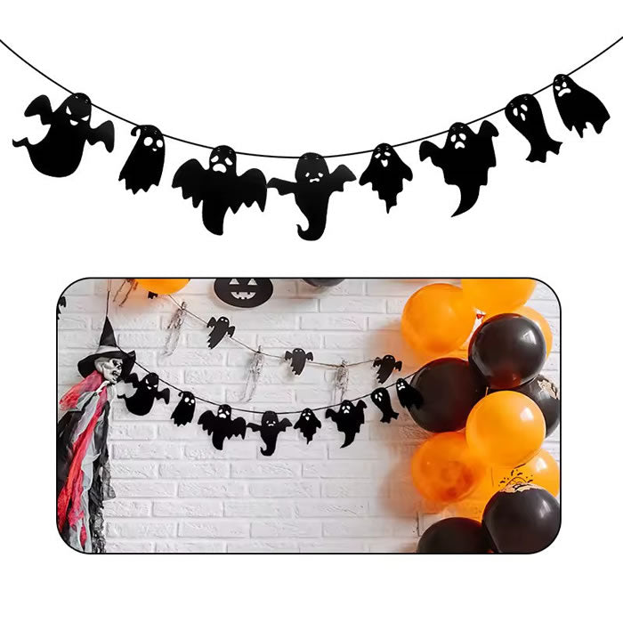 Black Cute Ghost Paper Bunting