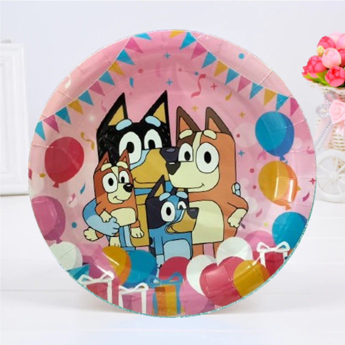 Bluey Pink Paper Plates