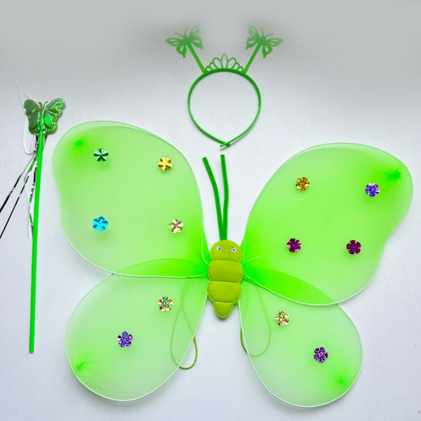 Light Green Butterfly Wings Set