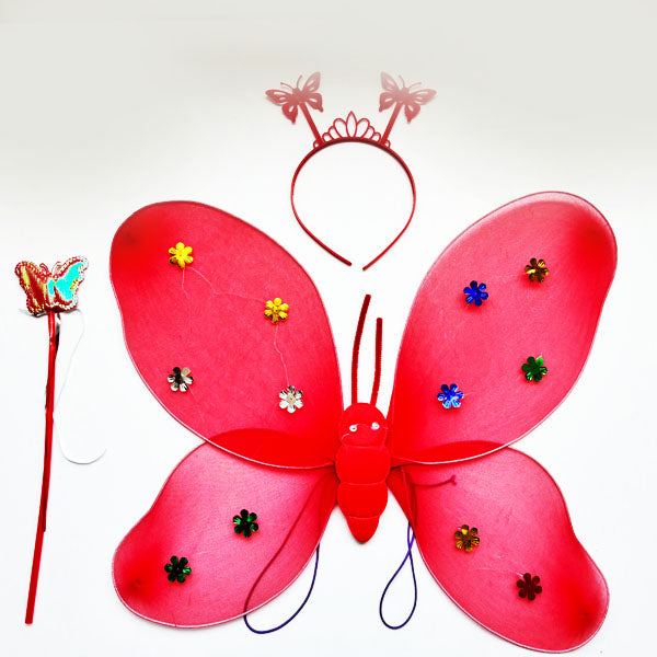 Red Butterfly Wings Set