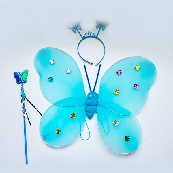 Blue Butterfly Wings Set