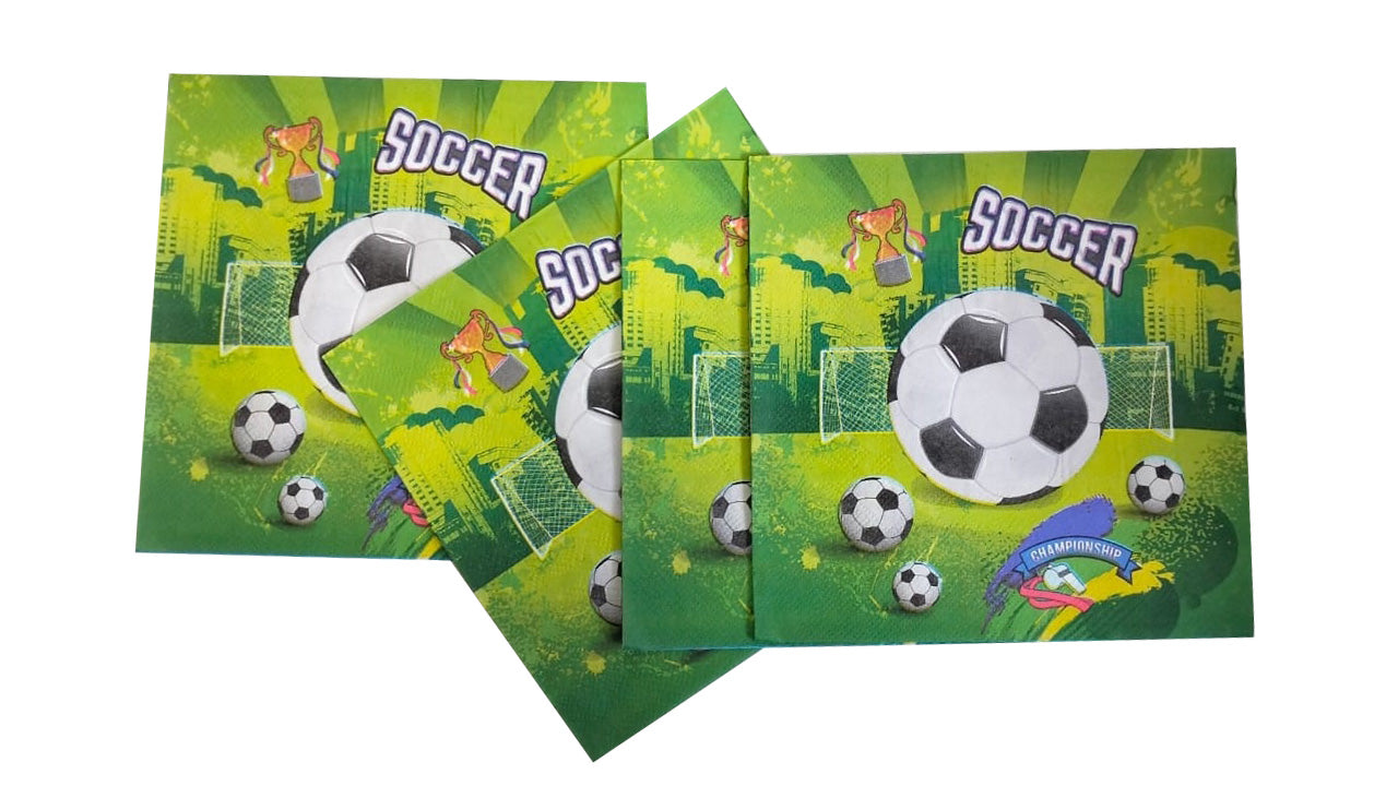 Football Napkins Green