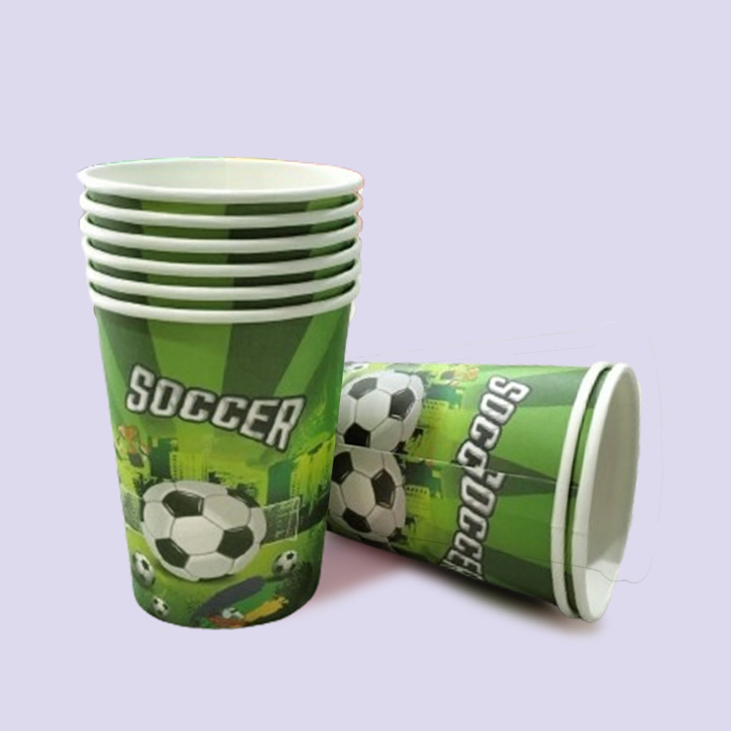 Football Paper Cups Green