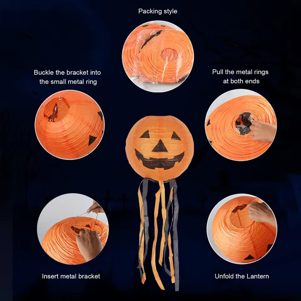 Halloween Paper Lantern - Orange