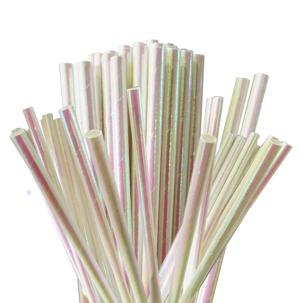 Iridescent Paper Straws