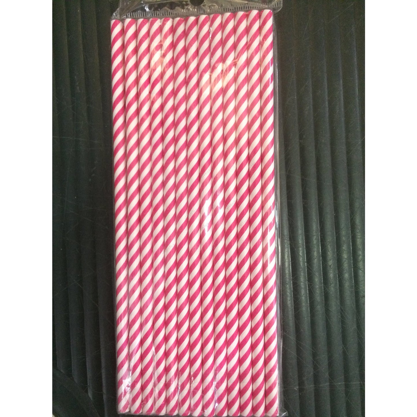 Red Stripe Paper Straw