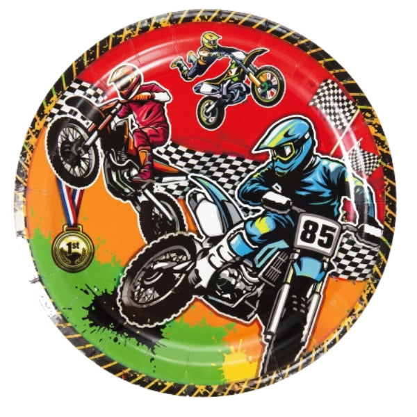 Motocross Dirt Bike Paper Plates