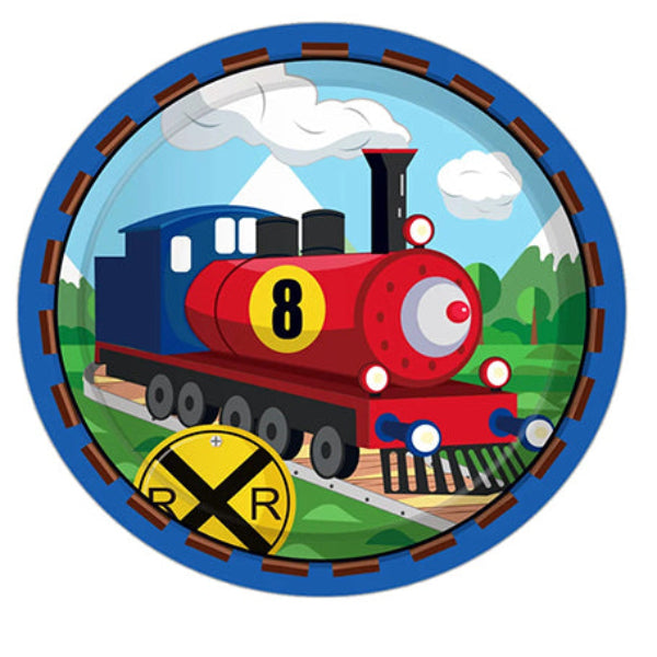 Train Paper Plates