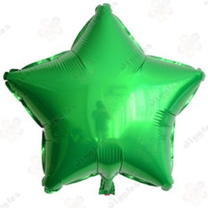 Green Star Foil Balloon